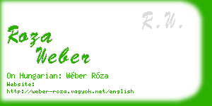 roza weber business card